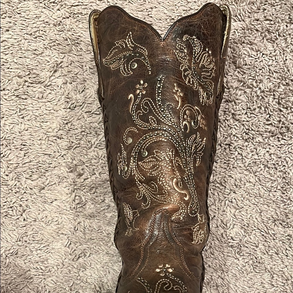 Corral EUC Brown Embroidered Women’s Western Boots - Picture 12 of 15